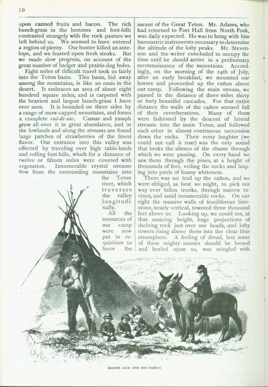 THE ASCENT OF MOUNT HAYDEN, GRAND TETON, 1872: a new chapter of Western Discovery. vist0066c